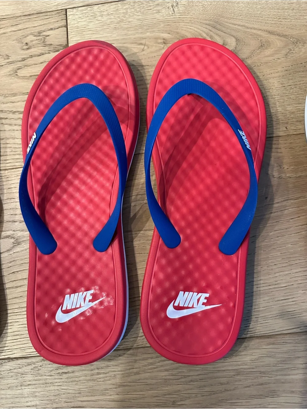 Nike Flip Flop Trio - Black/Orange, Red/Blue, Gray. Mens size 12